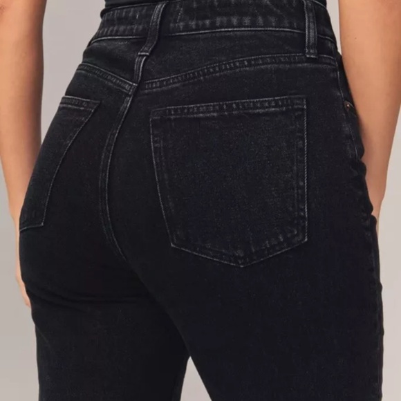 Abercrombie And Fitch The Skinny High Rise Black Jeans Womens 22R/36 - Picture 3 of 4